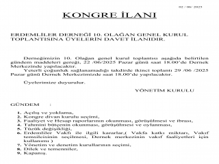 10.KONGRE DAVETİDİR.